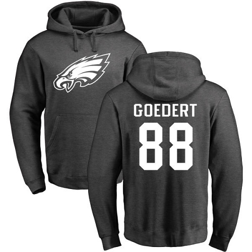 Men Philadelphia Eagles #88 Dallas Goedert Ash One Color NFL Pullover Hoodie Sweatshirts->philadelphia eagles->NFL Jersey